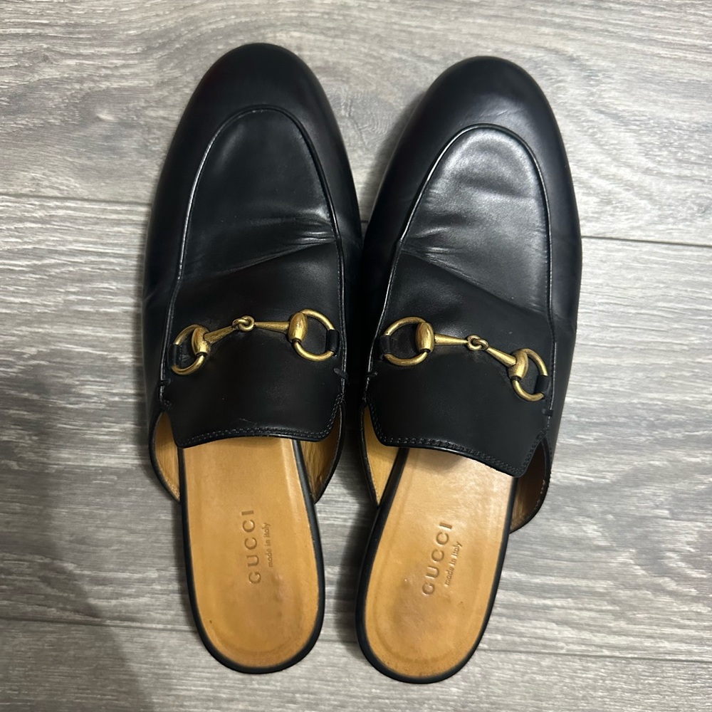 Gucci Women's Black Princetown Mules Size 38 - Picture 5 of 9